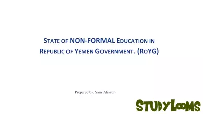 Insights into Yemen's Non-Formal Education Landscape